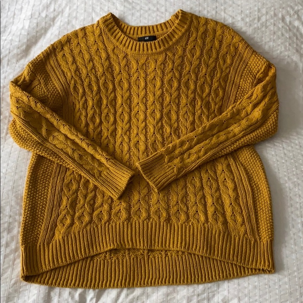 H&M mustard cable Sweater - size S